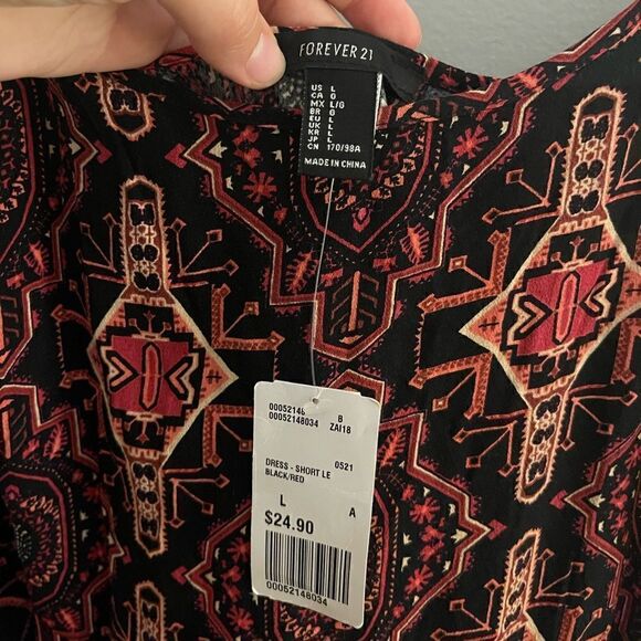 NWT forever21 fringe dress - geometric pattern - adjustable straps - Picture 5 of 8